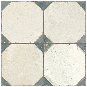 Kings Yard Blue 17-5/8" x 17-5/8" Ceramic Floor & Wall Tile - 5 Tiles Per Case - 10.95 Sq. Ft.