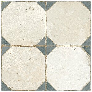 Kings Yard Blue 17-5/8" x 17-5/8" Ceramic Floor & Wall Tile - 5 Tiles Per Case - 10.95 Sq. Ft.