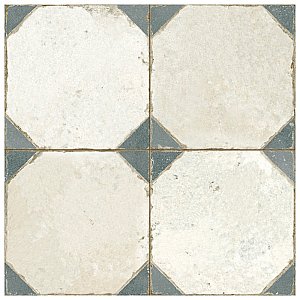 Kings Yard Blue 17-5/8" x 17-5/8" Ceramic Floor & Wall Tile - 5 Tiles Per Case - 10.95 Sq. Ft.