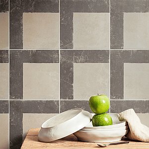 Kings Brush Line 8-3/4" x 8-3/4" Porcelain Floor and Wall Tile - 13 Tiles Per Case - 7.15 Square Feet