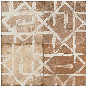 Kings Alora Décor 17-5/8" x 17-5/8" Ceramic Floor and Wall Tile - 5 Tiles Per Case - 10.95 Square Feet