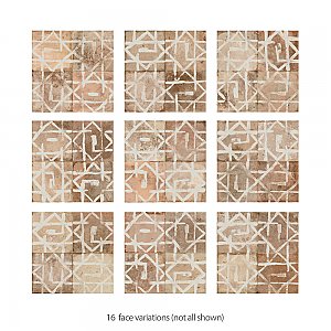 Kings Alora Décor 17-5/8" x 17-5/8" Ceramic Floor and Wall Tile - 5 Tiles Per Case - 10.95 Square Feet