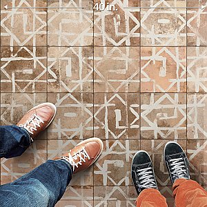 Kings Alora Décor 17-5/8" x 17-5/8" Ceramic Floor and Wall Tile - 5 Tiles Per Case - 10.95 Square Feet
