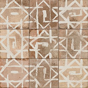 Kings Alora Décor 17-5/8" x 17-5/8" Ceramic Floor and Wall Tile - 5 Tiles Per Case - 10.95 Square Feet