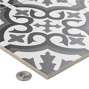 Berkeley Essence Grey 17-3/4" x 17-3/4" Ceramic Tile - Per Case of 5 - 11.17 Square Feet