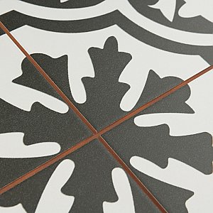 Berkeley Black II 17-5/8" x 17-5/8" Ceramic Floor/Wall Tile - 6 Tiles Per Case - 13.14 Sq. Ft.