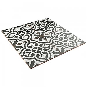 Berkeley Black II 17-5/8" x 17-5/8" Ceramic Floor/Wall Tile - 6 Tiles Per Case - 13.14 Sq. Ft.