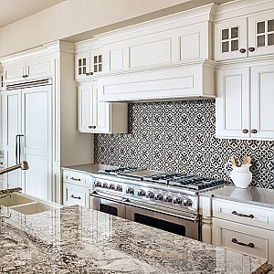 Berkeley Black II 17-5/8" x 17-5/8" Ceramic Floor/Wall Tile - 6 Tiles Per Case - 13.14 Sq. Ft.