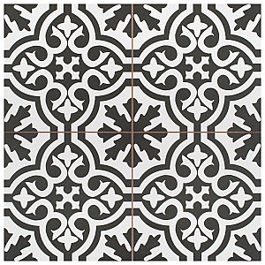 Berkeley Black II 17-5/8" x 17-5/8" Ceramic Floor/Wall Tile - 6 Tiles Per Case - 13.14 Sq. Ft.