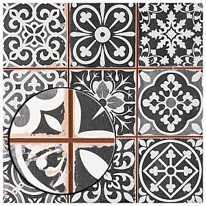 Faenza Nero 13" x 13" Ceramic Tile - Per Case of 10 - 12 Sq. Ft. Per Case