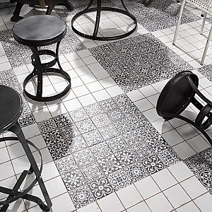 Faenza Nero 13" x 13" Ceramic Tile - Per Case of 10 - 12 Sq. Ft. Per Case
