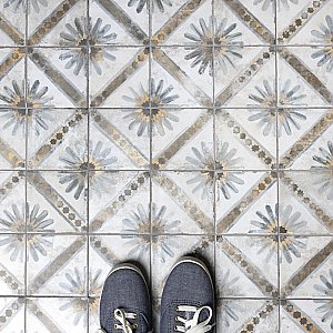 Harmonia Kings Marrakech Blue 13"x13"Ceramic Tile - Sold Per Case of 10 - 12.19 Square Feet