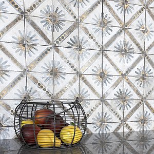 Harmonia Kings Marrakech Blue 13"x13"Ceramic Tile - Sold Per Case of 10 - 12.19 Square Feet