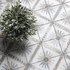 Harmonia Kings Marrakech Blue 13"x13"Ceramic Tile - Sold Per Case of 10 - 12.19 Square Feet