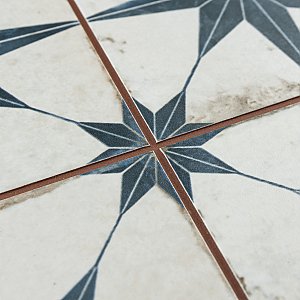 Harmonia Kings Star Blue 13"x13" Ceramic Tile - Sold Per Case of 10 - 12.19 Square Feet