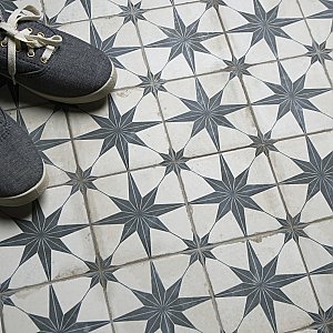Harmonia Kings Star Blue 13"x13" Ceramic Tile - Sold Per Case of 10 - 12.19 Square Feet