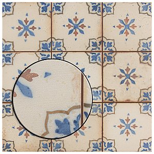 Mirambel Azul 13" x 13" Ceramic Floor & Wall Tile - 10 Tiles Per Case - 12.0 Sq. Ft.