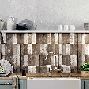 Kings Mud Cocoa 7-7/8" x 15-3/4" Ceramic Wall Tile - 12 Tiles Per Case - 10.44 Sq. Ft.