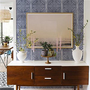 Saja Cyan 13" x 13" Ceramic Tile - Sold Per Case of 10 - 12.20 Square Feet