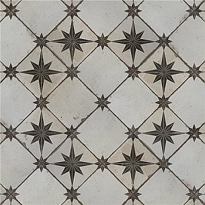 Kings Star Ara Nero 17.63"x17.63" Ceramic Floor and Wall Tile - Per Case of 5 -10.95 Square Feet