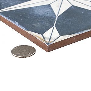 Kings Star Sky Blue and White 17-5/8" x 17-5/8" Ceramic Tile - Sold Per Case of 5 - 11.02 Square Feet Per Case