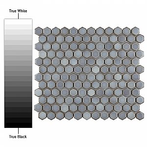 Hudson 1" Hex Grey Eye 11-7/8" x 13-1/4" Porcelain Mosaic Tile - Case of 10 Pieces - 11.2 Square Feet Per Case
