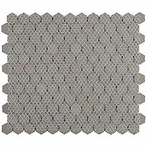 Hudson 1" Hex Storm Grey 11-7/8" x 13-1/4" Porcelain Mosaic Tile - Case of 10 Pieces - 11.2 Square Feet Per Case