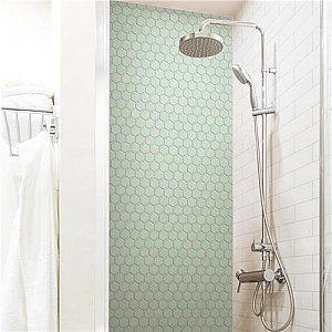 Hudson Due 2" Hex Light Green 10-7/8" x 12-5/8" Porcelain Mosaic Tile -10 Sheets Per Case -9.7 Sq. Ft.