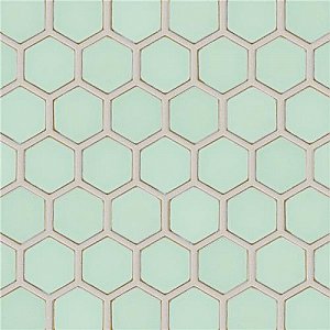 Hudson Due 2" Hex Light Green 10-7/8" x 12-5/8" Porcelain Mosaic Tile -10 Sheets Per Case -9.7 Sq. Ft.