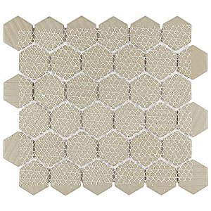 Hudson Due 2" Hex Light Green 10-7/8" x 12-5/8" Porcelain Mosaic Tile -10 Sheets Per Case -9.7 Sq. Ft.