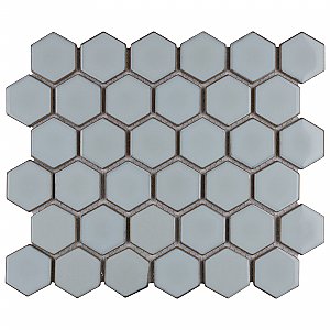 Hudson Due 2" Hex Silk White 10-7/8" x 12-5/8" Porcelain Mosaic Tile -10 Sheets Per Case -9.7 Sq. Ft.