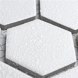 Hudson Due 2" Hex Crystalline White 10-7/8" x 12-5/8" Porcelain Mosaic Tile -10 Sheets Per Case -9.7 Sq. Ft.