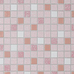Crystalline Straight Edge Square Pink 12" x 12" Porcelain Mosaic Tile -10 Sheets Per Case -30.6 Sq. Ft.