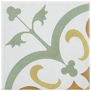 Revival Memory Mini 4" x 4" Ceramic Tile - White, Sage, Maroon - Per Case of 81 - 9.72 Square Feet