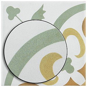 Revival Memory Mini 4" x 4" Ceramic Tile - White, Sage, Maroon - Per Case of 81 - 9.72 Square Feet