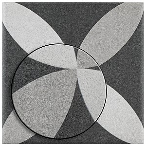 Twenties Petal Mini 4"  x 4" Ceramic Tile - Per Case of 81 - 9.72 Square Feet