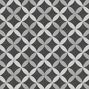 Twenties Petal Mini 4"  x 4" Ceramic Tile - Per Case of 81 - 9.72 Square Feet