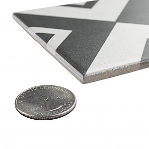 Twenties Vertex  Mini 4"  x 4" Ceramic Tile - Per Case of 81 - 9.72 Square Feet