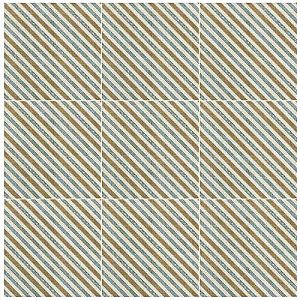 Bohemia Matrix 7-3/4" x 7-3/4" Ceramic Tile - Blue, Gray, Orange - Per Case of 25 - 10.50 Square Feet Per Case