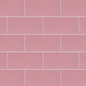 Projectos Blush Pink 3-7/8"x 7-3/4" Ceramic Tile - Per Case of 50 Pieces - 11 Sq. Ft.