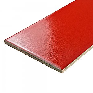 Projectos Vermelho Red Matte 3-7/8" x 7-3/4" Ceramic Tile - Sold Per Case of 50 - 11.46 Square Feet