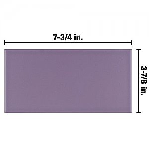 Projectos Violet Purple Matte 3-7/8" x 7-3/4" Ceramic Tile - Sold Per Case of 50 - 11.46 Square Feet