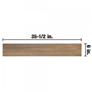 Mt Royale Gunstock 6" x 35-1/2" Porcelain Floor & Wall Tile - 9 Tiles Per Case - 13.68 Sq. Ft.