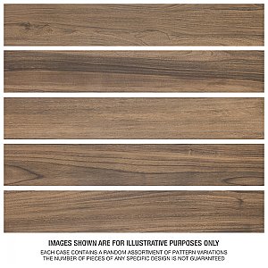 Mt Royale Gunstock 6" x 35-1/2" Porcelain Floor & Wall Tile - 9 Tiles Per Case - 13.68 Sq. Ft.