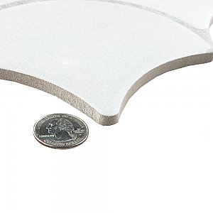 Scala White 12-1/8" x 12-1/8" Porcelain Floor & Wall Tile - 9 Tiles Per Case - 9.36 Sq. Ft.
