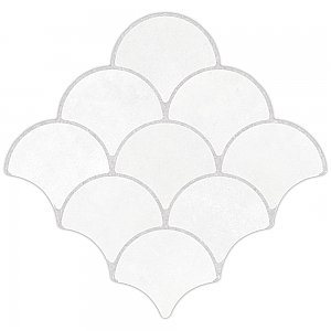 Scala White 12-1/8" x 12-1/8" Porcelain Floor & Wall Tile - 9 Tiles Per Case - 9.36 Sq. Ft.