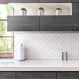 Scala White 12-1/8" x 12-1/8" Porcelain Floor & Wall Tile - 9 Tiles Per Case - 9.36 Sq. Ft.