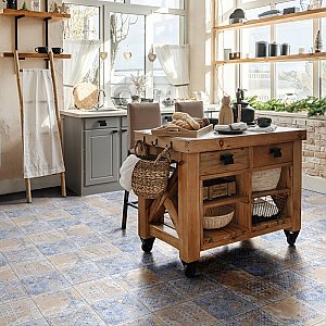 Antigua Deco Beige 13" x 13" Porcelain Floor & Wall Tile - Sold Per Case of 9 - 10.8 Sq. Ft.