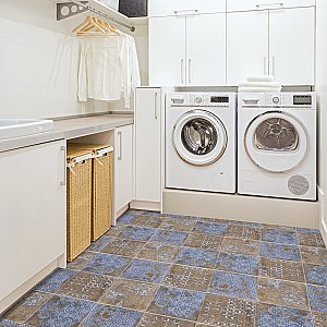 Antigua Deco Terra 13" x 13" Porcelain Floor & Wall Tile - Sold Per Case of 9 - 10.8 Sq. Ft.
