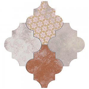 Riga Patchwork 21-3/4" x 23-1/2" Ceramic Floor & Wall Tile - 7 Tiles Per Case - 13.44 Sq. Ft.